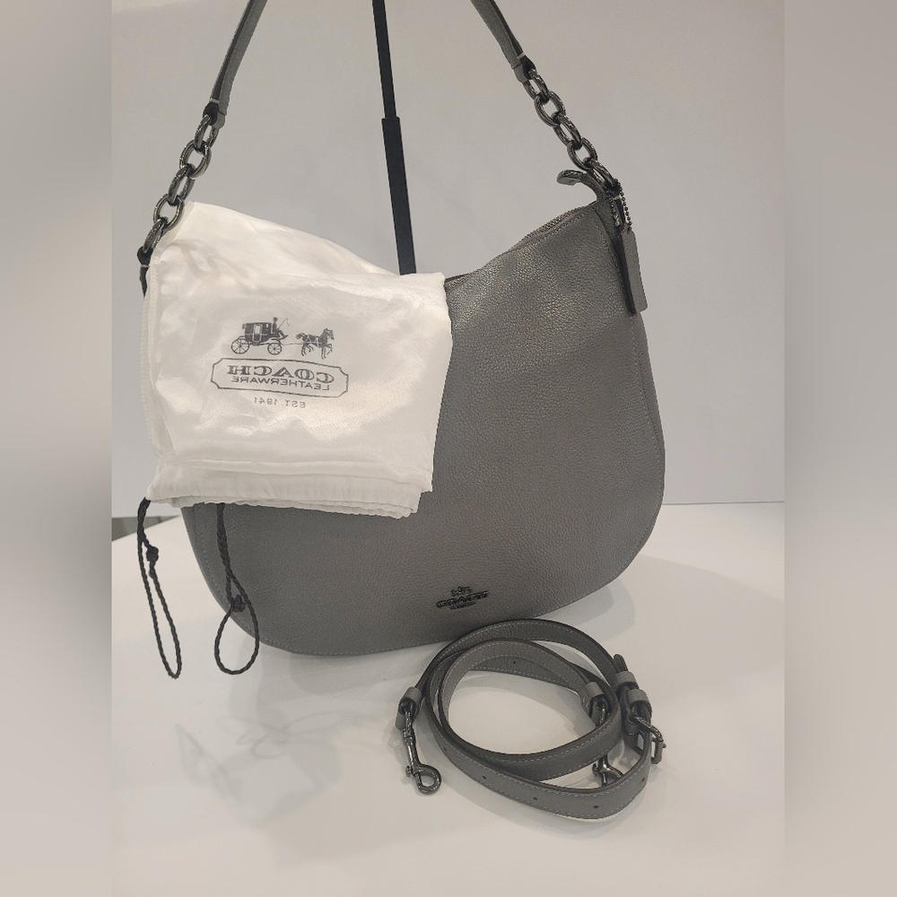 Coach Elle Hobo Bag Pebbled Leather - Picture 3 of 9